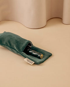 La Pochette "Petite Brosse" Vert Emeraude