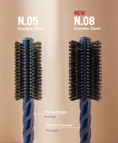 N.08 La Brosse Ronde Brushing Longueur & Mouvement Blanc Crème