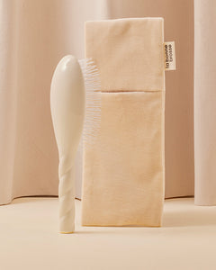 La Pochette "Grande Brosse" Blanc Crème